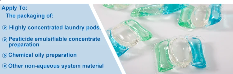 Polyva Detergent Water-soluble Capsules Form Fill Seal Machine for Liquids or Powders