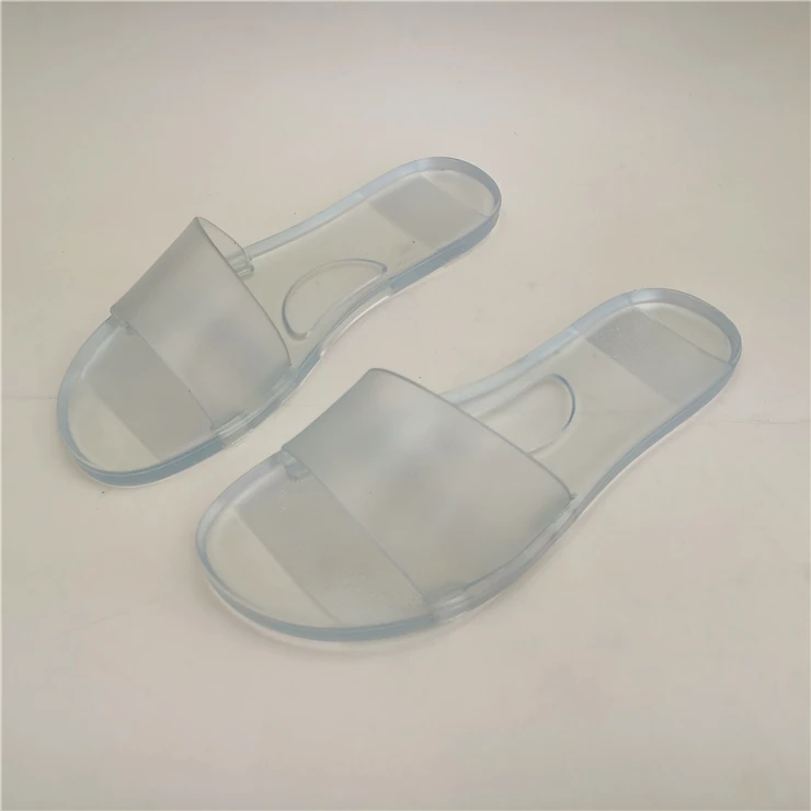 Summer Women Bow  Jelly Beach Sandals Flip Flops Flat Shoes Clear Slippers LS 