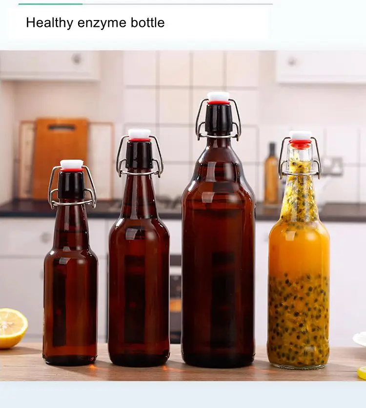 Factory outlet 330ml 12oz black brown amber beer glass bottle with beer crown caps 