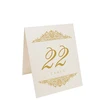 Customize cardboard kraft paper double sides gold,silver,rose foil stamping table number card