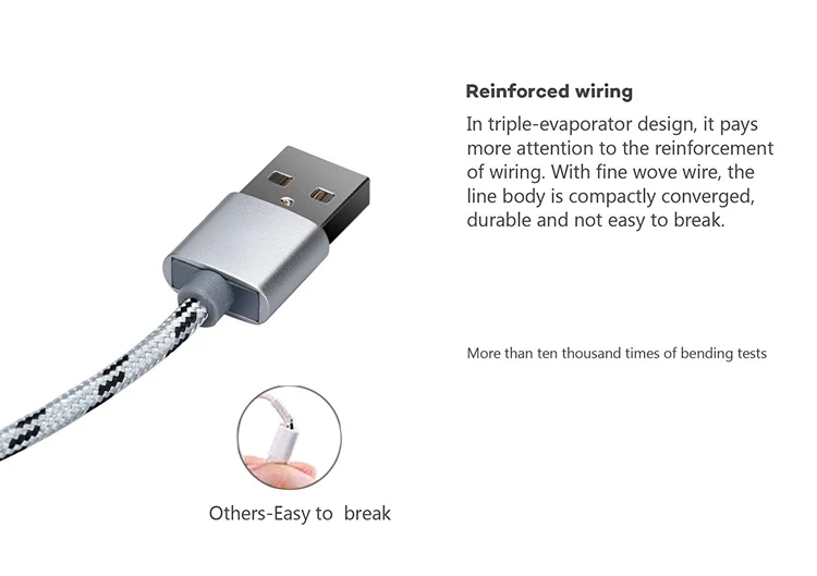Hot sell color can custom fast charger data usb cable fast charging cable 3 in 1 - ANKUX.COM