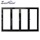 Entrance doors residential aluminum doors doubled tempered glazed doors for sale