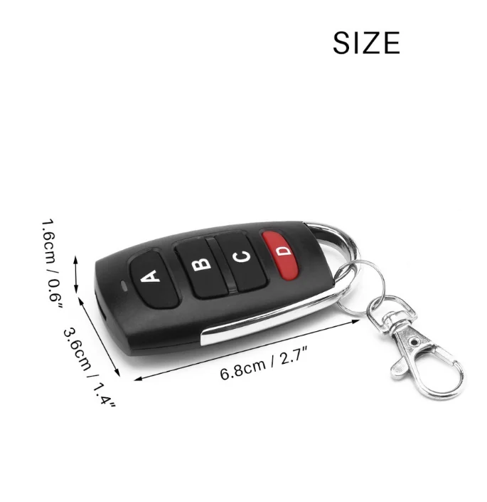 Metal Universal Fourbutton Remote Control Key Garage Door Remote