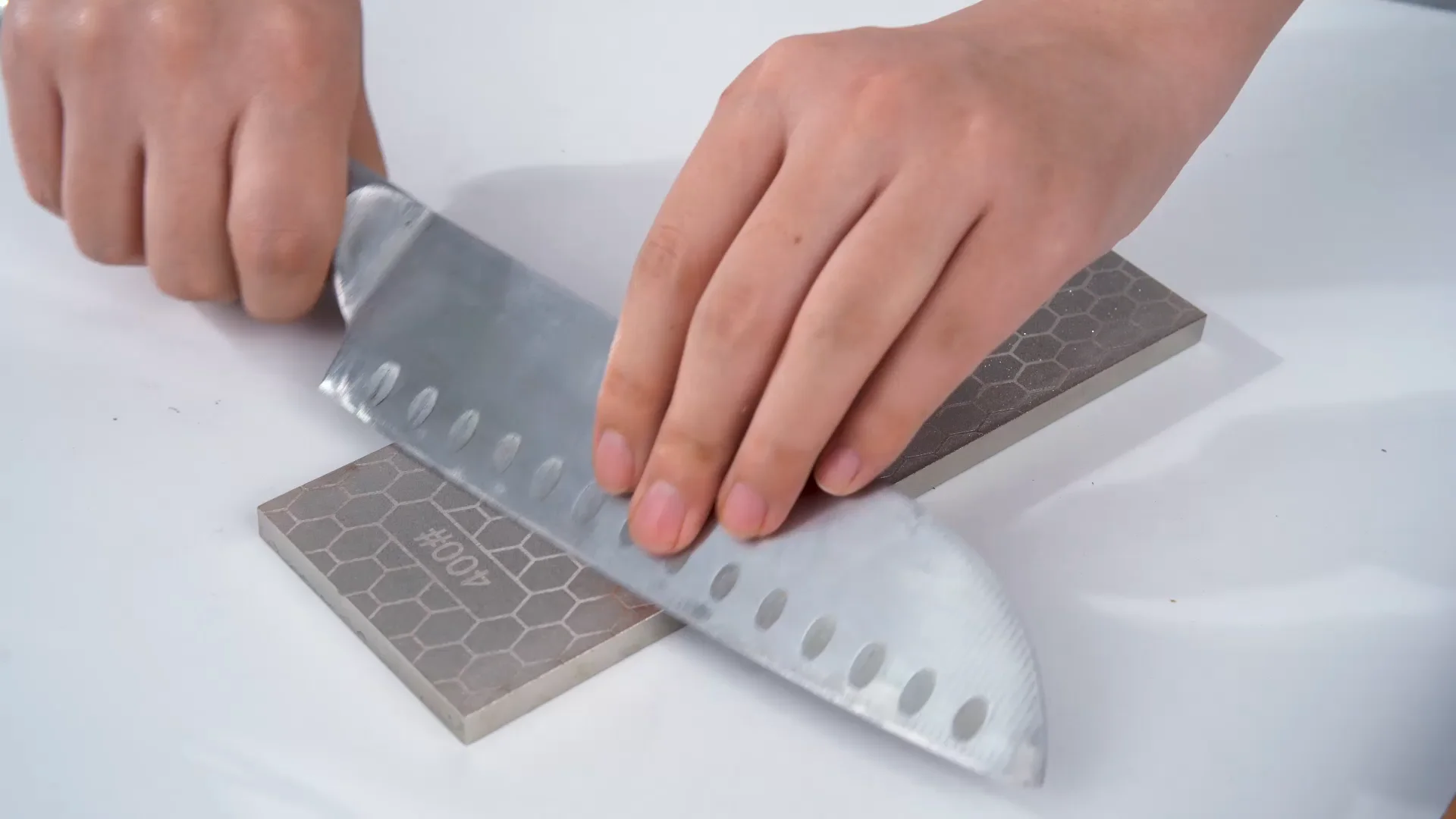 Satc 8x3 Inches Double Sided Diamond Knife Sharpening Stone,400/1000 Grits Double Sided Steel