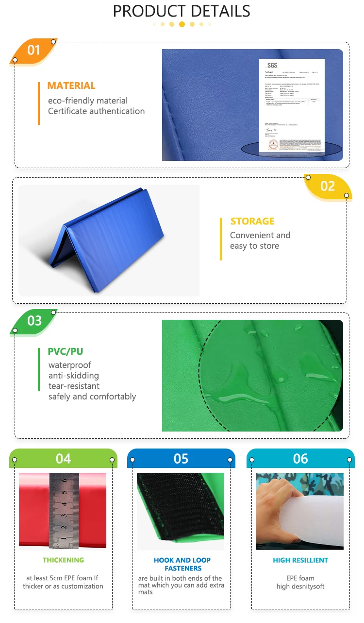 Cheap 4'x8'x2" Thick Folding Gymnastics Gym Exercise Aerobics Mats