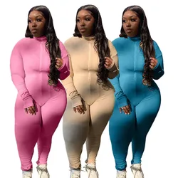 AKI-LT6016 2021 Casual Elegant Stacked Jumpsuit Trending Private Label Cotton Summer Plus Size Women Clothings For Women