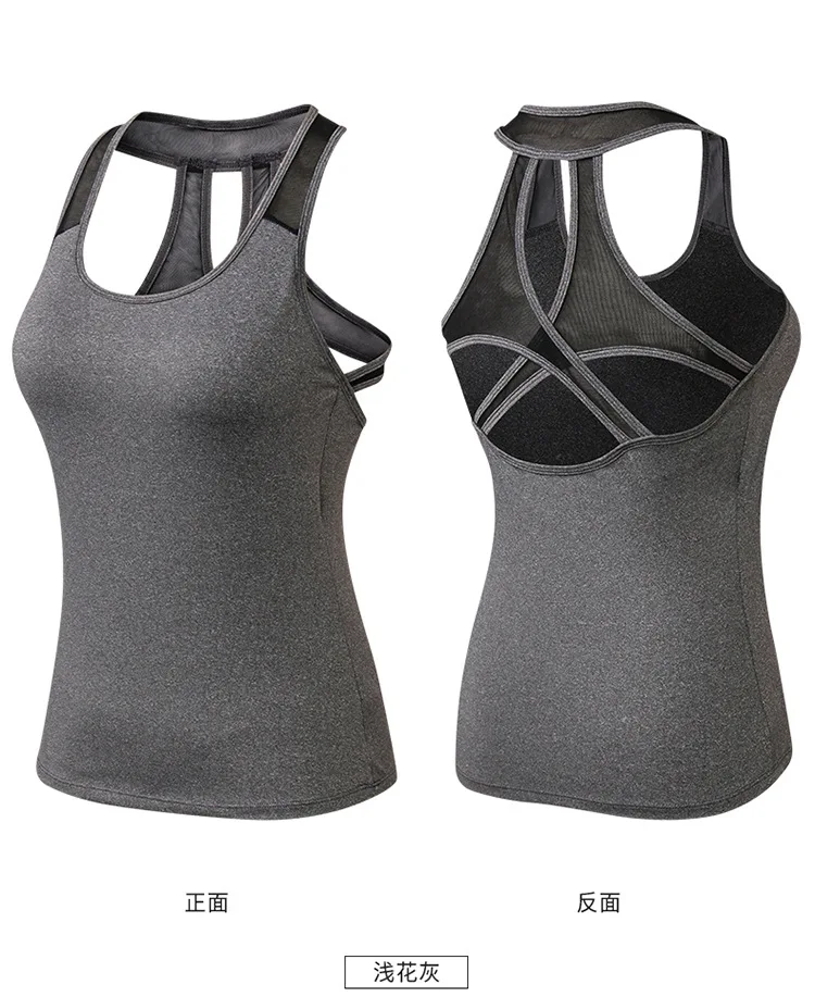 Gym Yoga Vest Women Running Fitness Clothes Sports Top Ladies Mesh Tank Tops