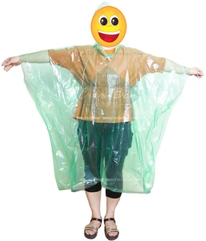 WHOLESALE LOT OF 12 Rain PONCHOS PLASTIC RAINCOAT