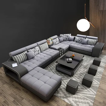 U Shaped Sectional In Living Room