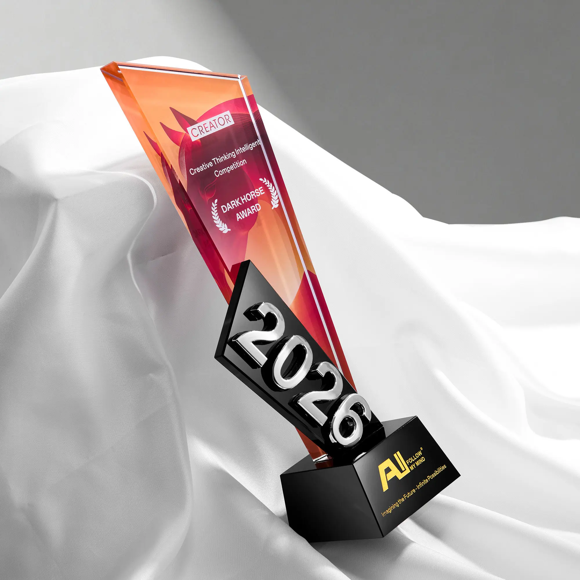 2026 Crystal Laser Engraved UV Printing Trophy Business Souvenirs for Company Annual Meeting Awards