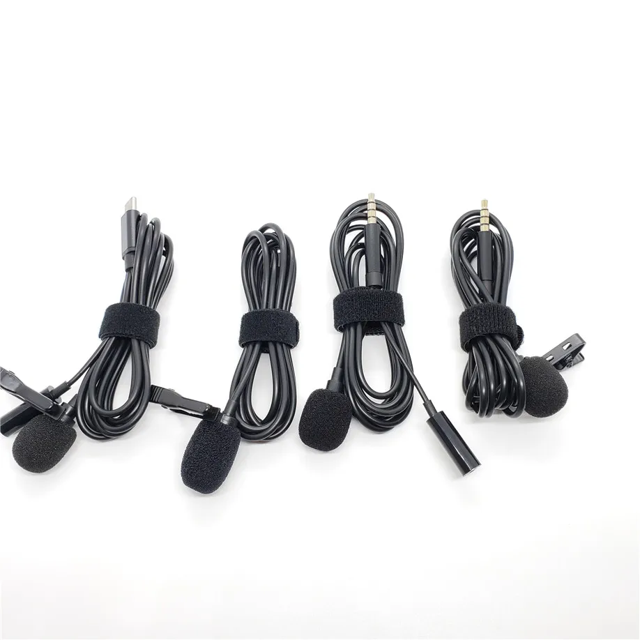 2 In 1 Portable Mini Mic 3.5mm Type C Usb 8pin Port Clipon Lapel