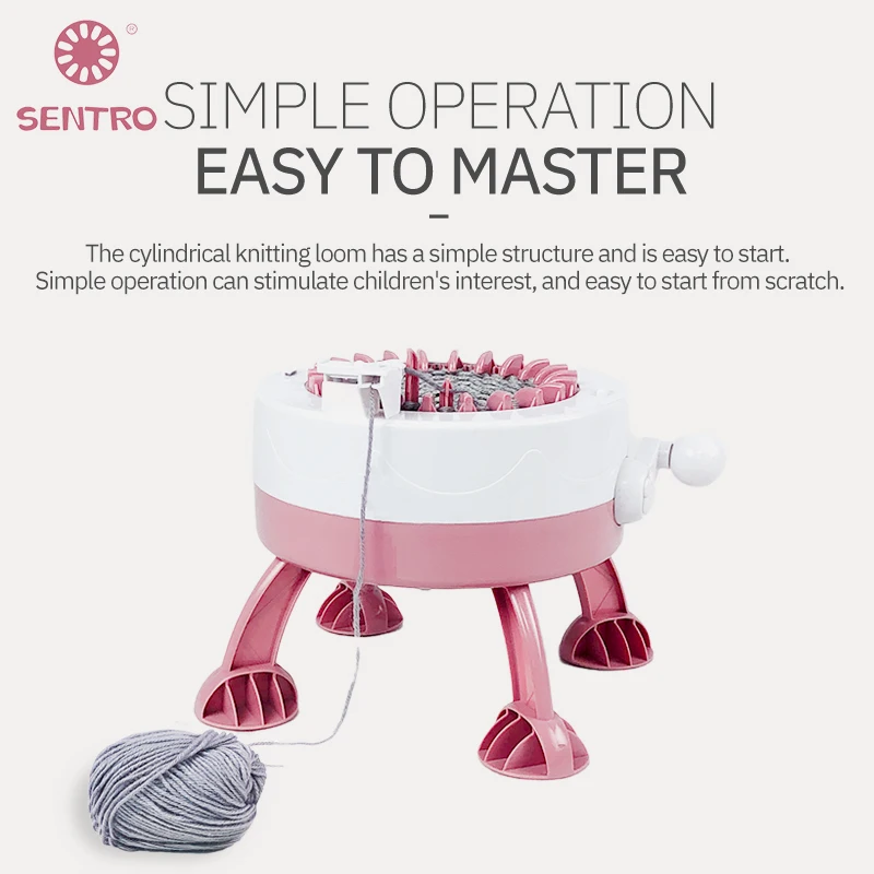 22 Pin Home Plastic Knitting Machine Toy Hand Cranked Weaving Looms Diy