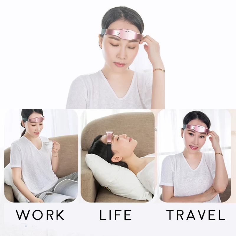 Electric Head Massager Sleep Monitor Migraine Relief Massager Insomnia Therapy Release Stress Sleep Therapy Device Sleeping