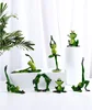 CUSTOMIZED FASHION RESIN YOGA CUTE FAT ANIMAL FROG PIG OWL SLOTH DOG CAT RABBIT HUMAN LADY WOMEN TABLE TOP DECORATIVE STATUES