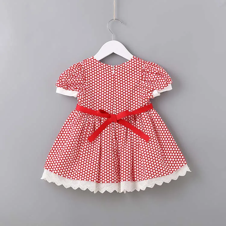 Wholesale Boutique Baby Clothes Red Dot Cotton Shortsleeve Girls Dress ...