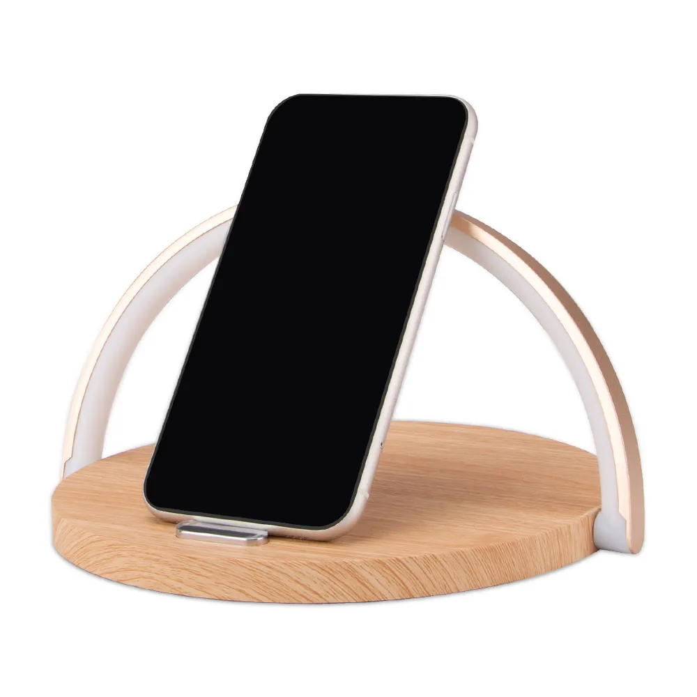 Portable office foldable night light LED 10W desk lamp wireless charger for phone charging_HL4905