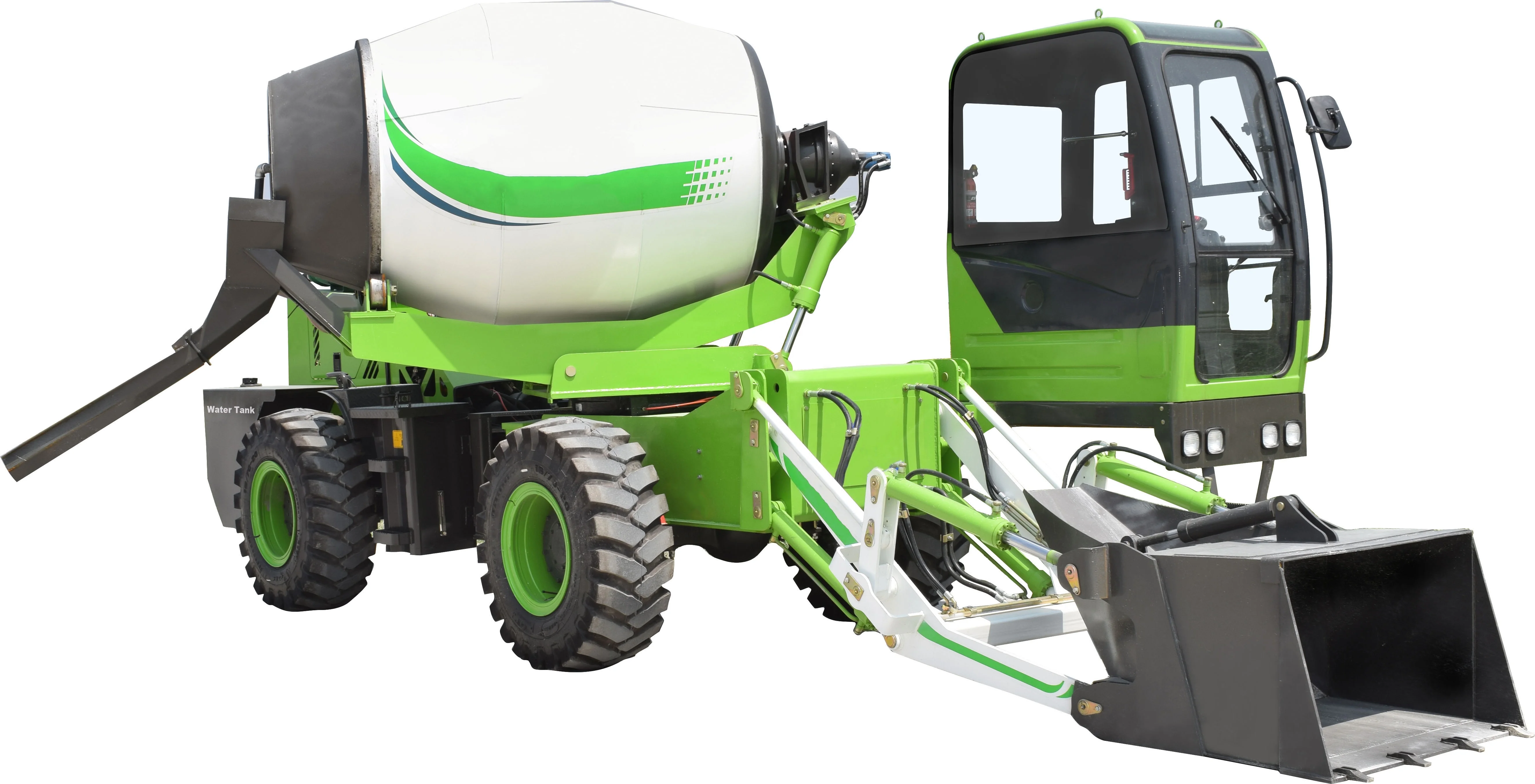 5 cbm self loading concrete mixer truck with drum and cab