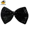 Large Black sequin clown bow tie for party