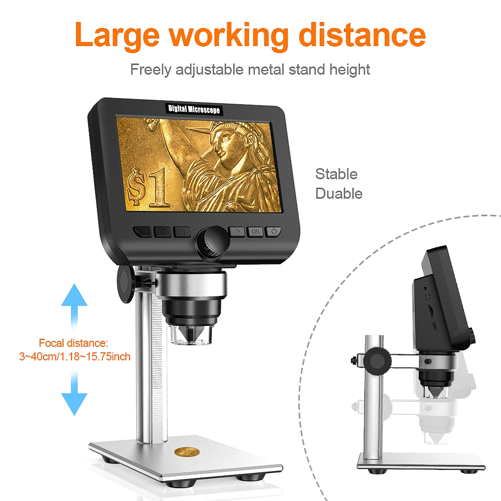 2019 Inskam Metal Bracket Metal Stand 1080P 1000X Handheld Portable Wifi Digital Microscope For IOS Android Computer