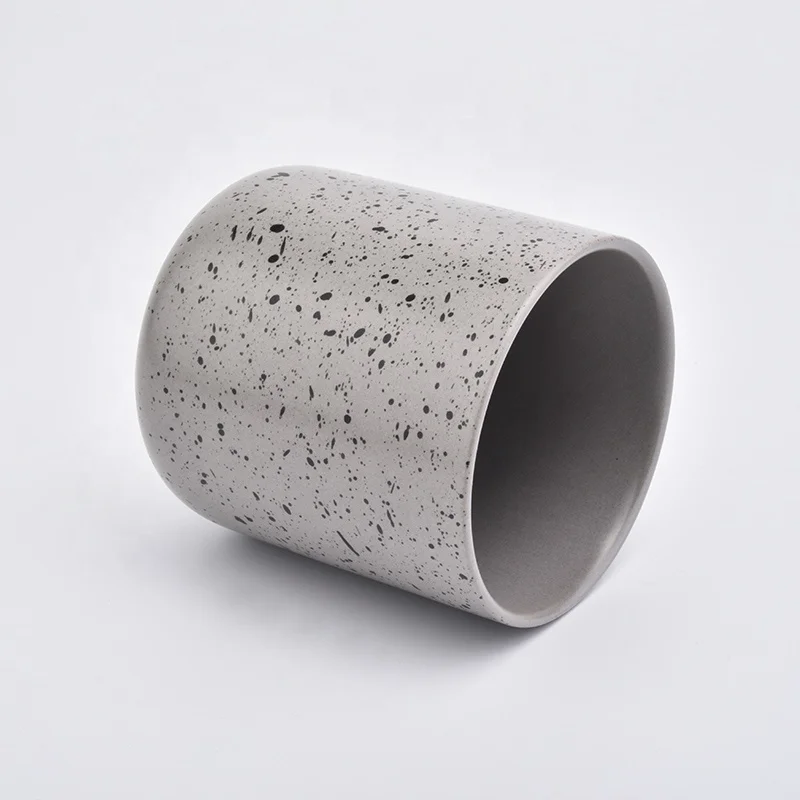 Eco friendly cylinder porcelain ceramic candle jar empty candle holders home decoration