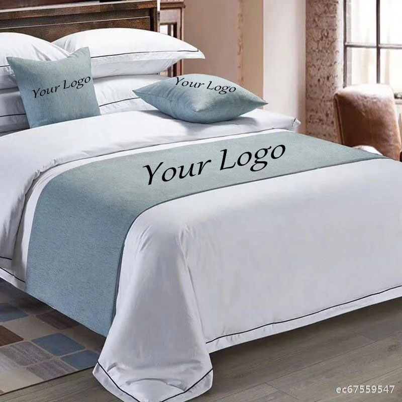 Customized Design Hotel Matching Throw Pillow And Runner,Bed Runner And