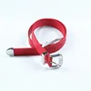 Quick delivery factory price red PU belt with clip lady belt