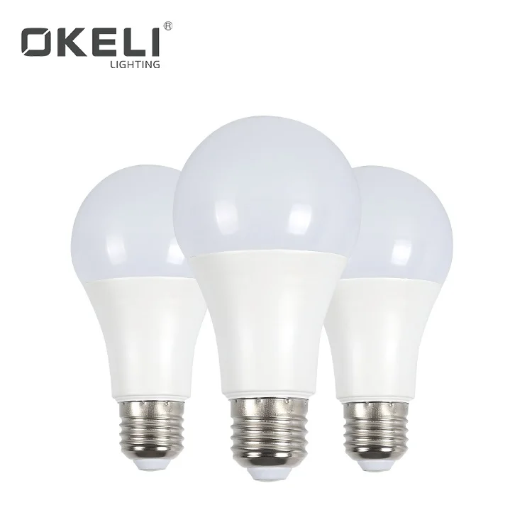 OKELI High Lumen 5W 7W 9W 12W 15W 18W RoHS CE E27 E14 B22 White Inverter Smart LED Bulb