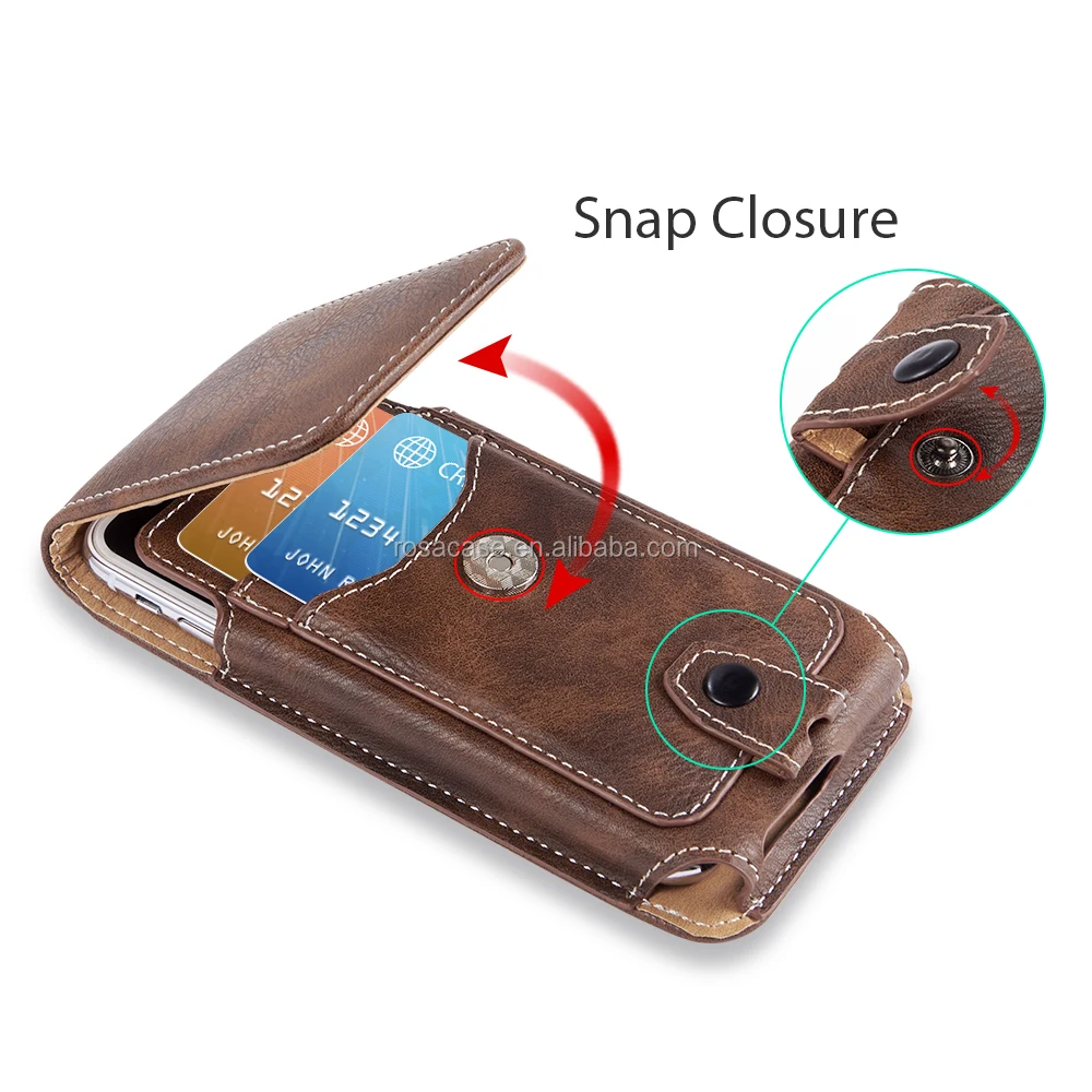 Luxury Universal Pouch Leather Phone Case For Iphone 14 Pro Max Waist