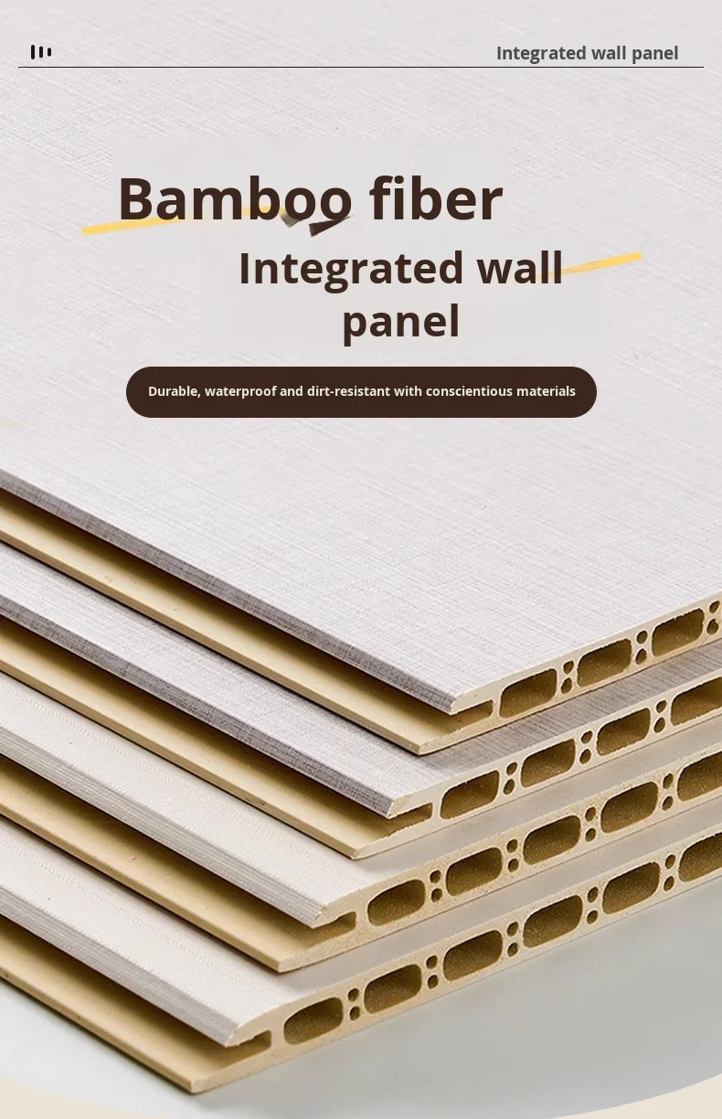 Quick-install Bamboo Wood Fiber Integrated Wall Panels