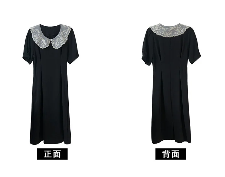 Черное Платье Белый Воротник Кружевной фото 8