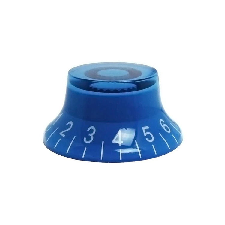 Blue Top Hat Style Plastic Speed Control Guitar Knobs For Lp Electric