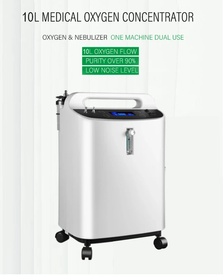 Ce 10l Medical Oxygen Concentrator O2 96 Purity With Nebulizer