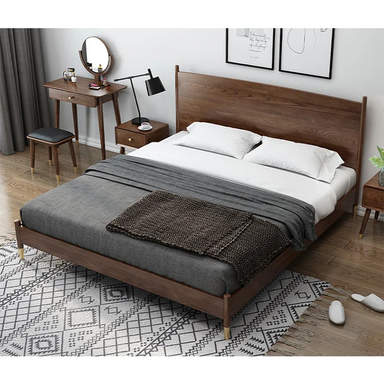 product-BoomDear Wood-Custom 2020 wholesale modern bedroom furniture bedroom set king size white ash-2