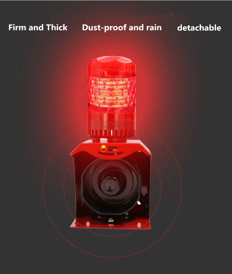 12v Waterproof Audible Visual Sound Warning Alarm Siren Horn Speaker