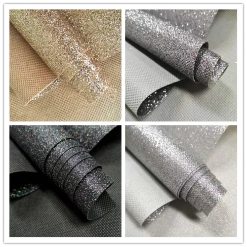 Sparkle Shiny Fine Wallpaper Glitter Fabric Chunky Glitter Fabric