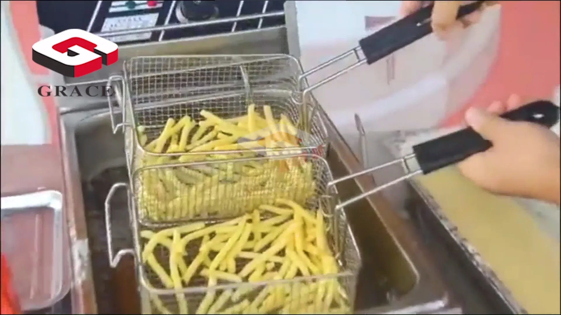 Commercial Potato Chips Chicken Fryer Electric Deep Fryer With Double