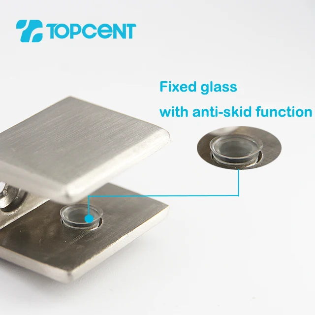 Topcent 90 Degree Decorative Glass Corner Holder Mirror Mounting Shelf