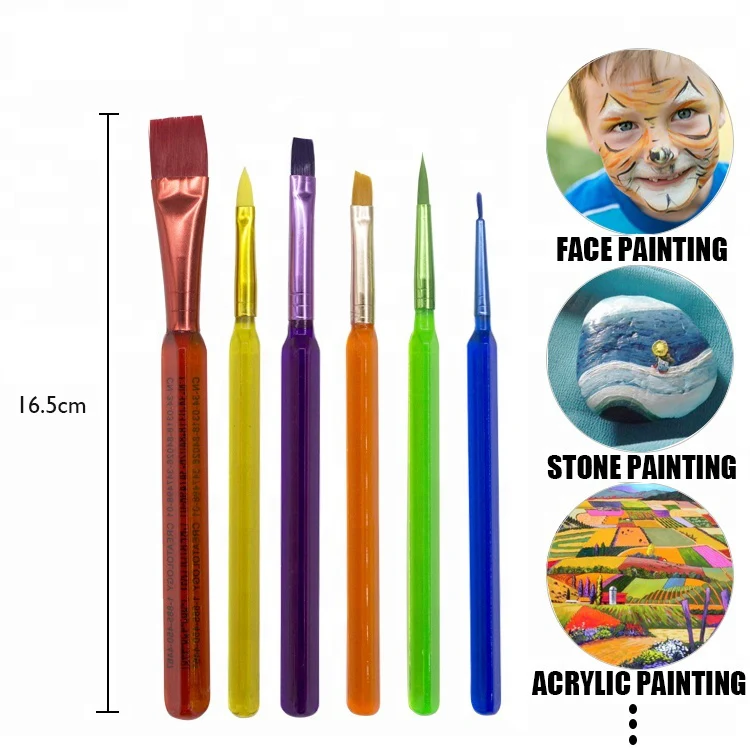 Assorted Sizes 6pcs Artist Painting Brush Set For Kids Beginners - Buy ...