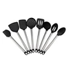 Wholesale bulk home restaurant hotel silicone stainless steel cooking tool set kitchen utensils