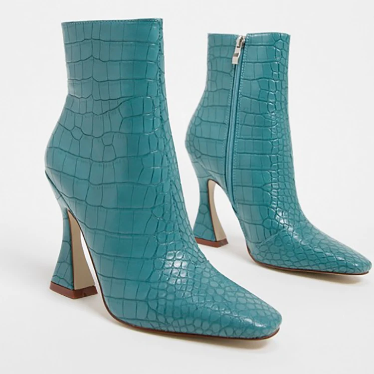 green croc ankle boots