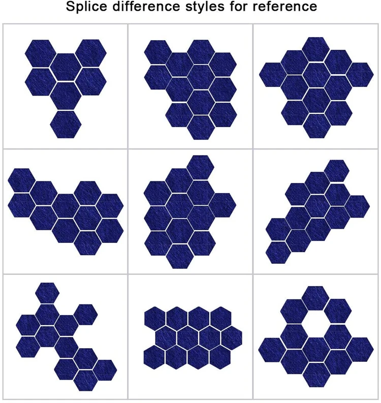 10 Pack Hexagon Cork Board Tiles Bulletin Board for Wall Memo Board 7.5 x 8.8" 