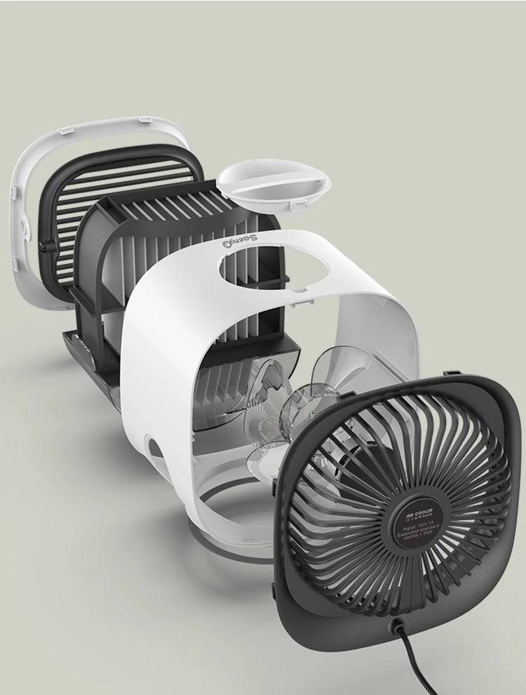 三个颜色便携式空调迷你汽车和家用