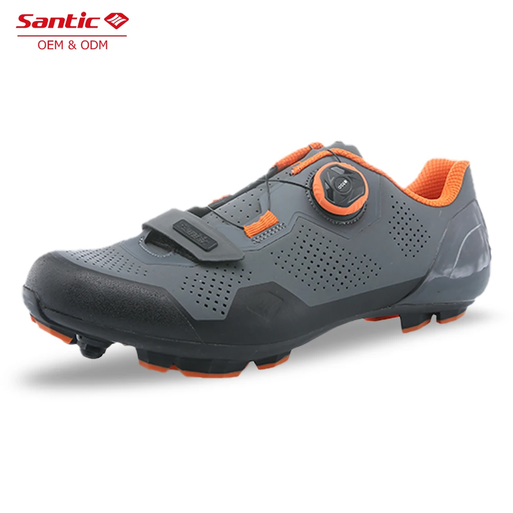 
Santic OEM carbon fiber mountain bike shoes SPD bicycle men MTB shoes cycling shoes 