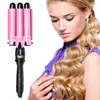 4 in 1 Hair Crimper Waver Straightener Curling iron with 4 Interchangeable Ceramic Flat Crimping Iron Plate Volumizing Hair Iron