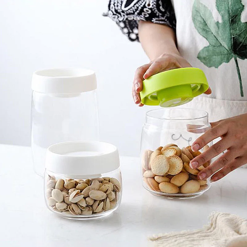 Heatresistant Vacuum Storage Stash Jar Vacuum Canisters Sets With
