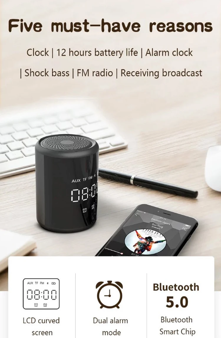 mini Bluetooth speaker portable waterproof wireless hands-free speakers for showers bathroom pool car beach outdoor - ANKUX.COM