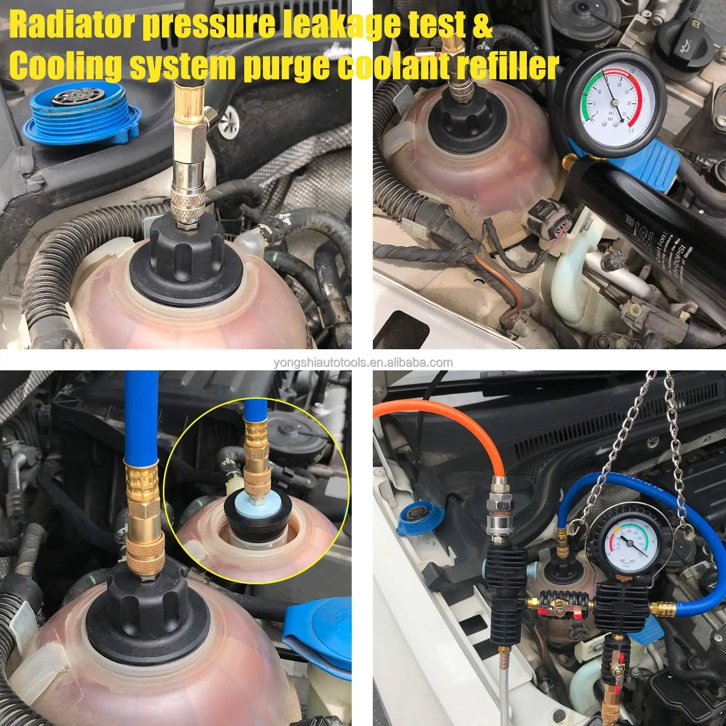 Coolant System Leak Tester - Universal Radiator Pressure Tester