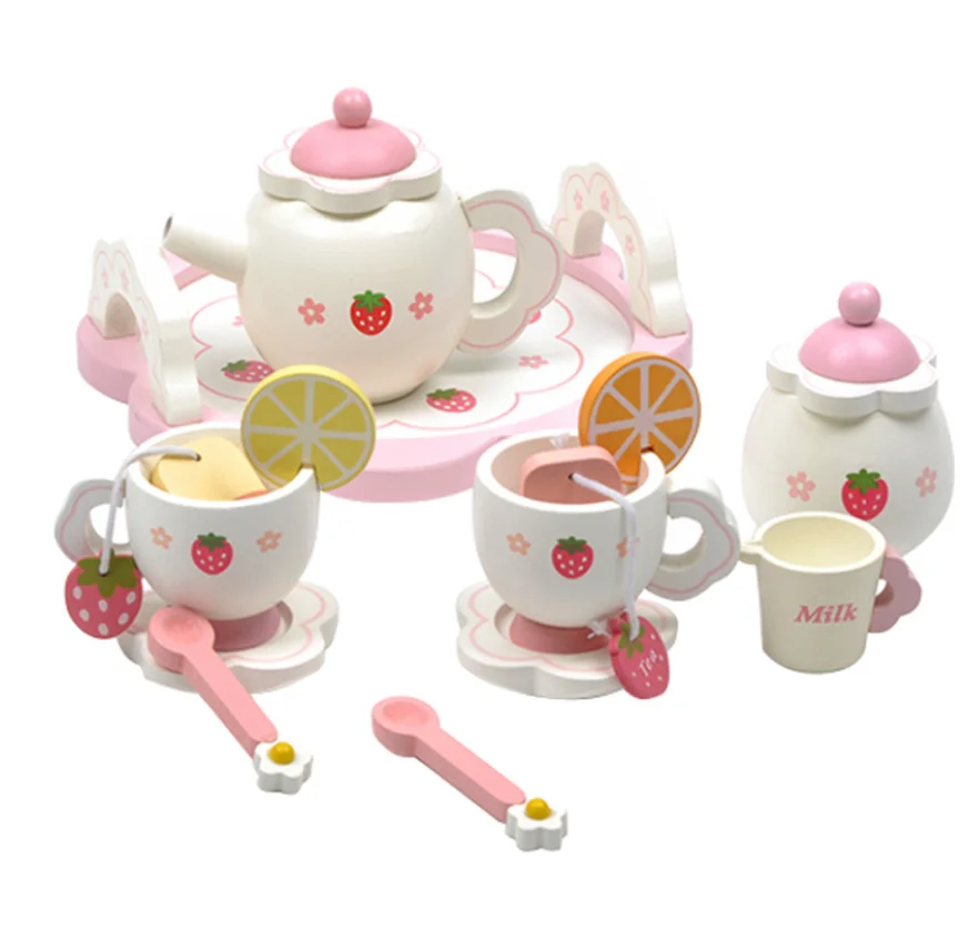 wooden tea party set