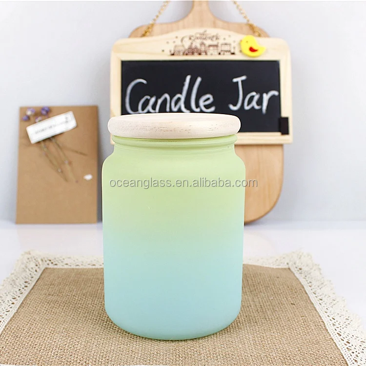 Matte Round Glass Candle Holder Candle Jar Frosted Glass Candle Vessel