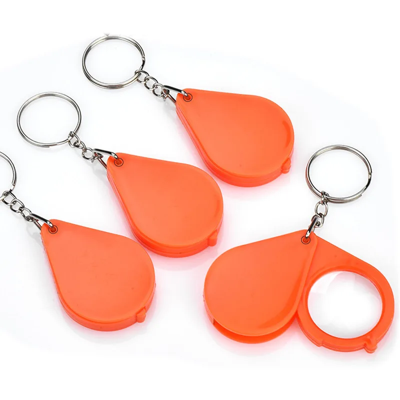 Mini Folding Magnifier Keychain Creative Portable High Definition